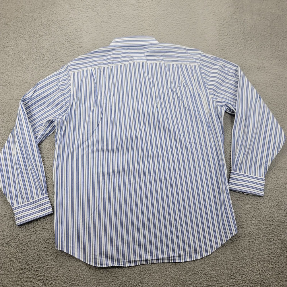 Nautica Shirt Mens XL Blue Black White Striped Casual Classic Button Up - Picture 5 of 11